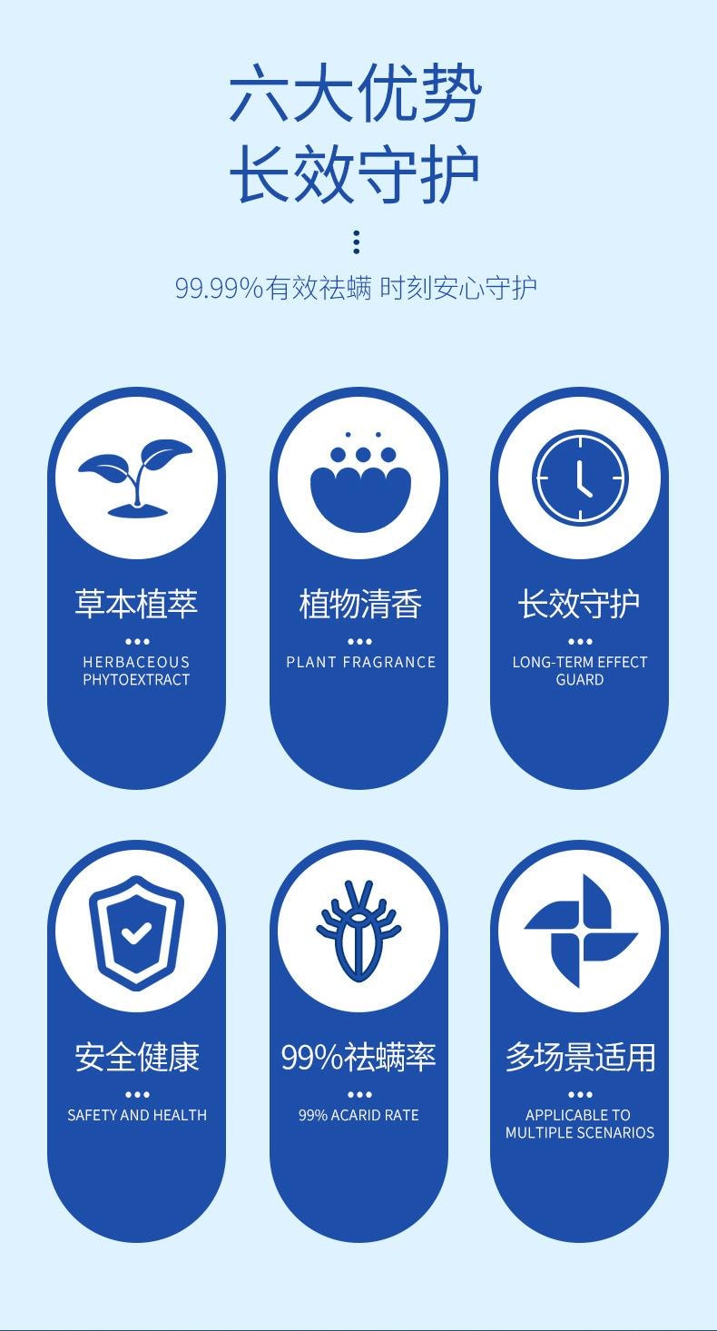 【中国直邮】 白云山星群 除螨包草本祛螨包床上衣柜沙发孕婴草本家用艾草除螨包  10袋x10g/盒