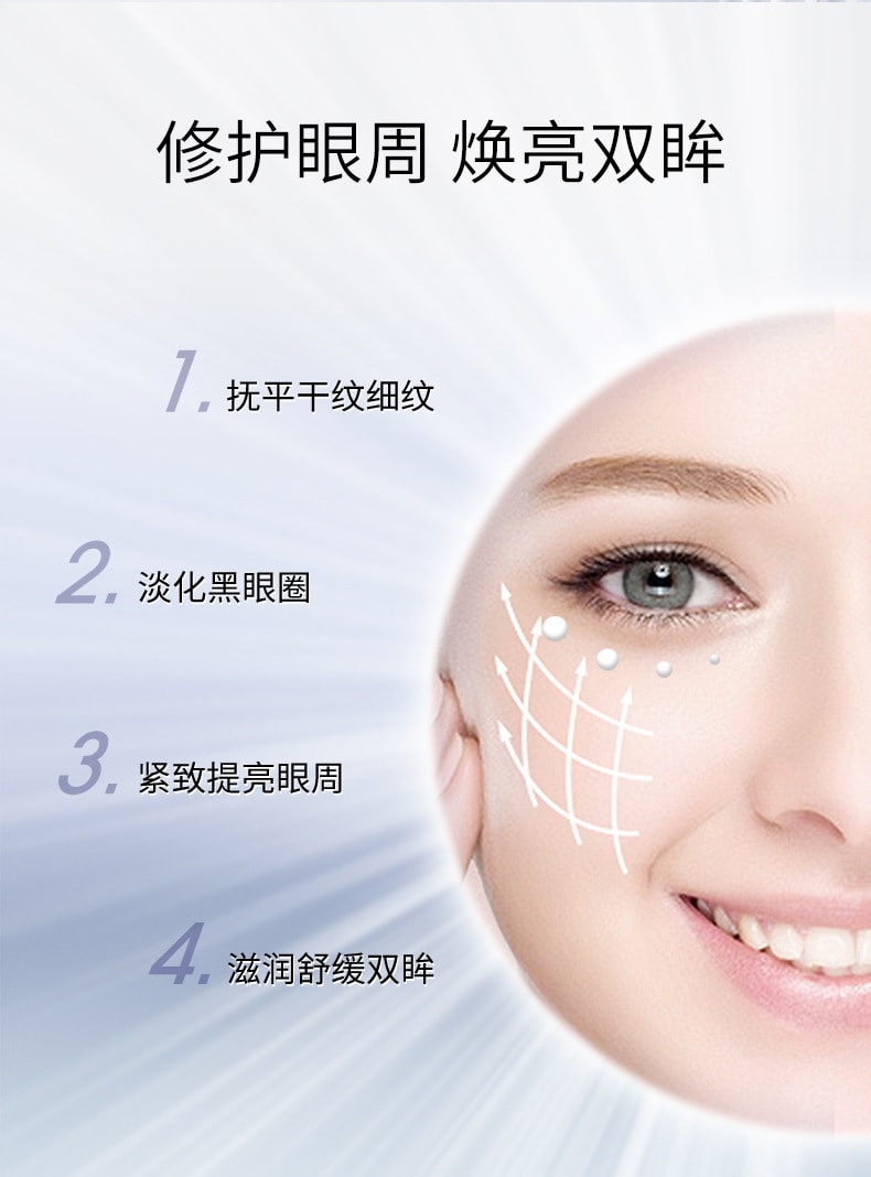 【中国直邮】修正 淡化细纹 黑眼圈 眼袋 抗皱 提拉紧致修护眼霜 25g