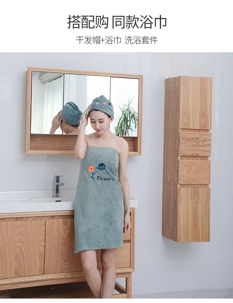 【中國直郵】 家簡塵除 珊瑚絨雙層乾髮帽 藍色太空人/件 速乾毛巾 加厚吸水 擦頭髮包頭巾