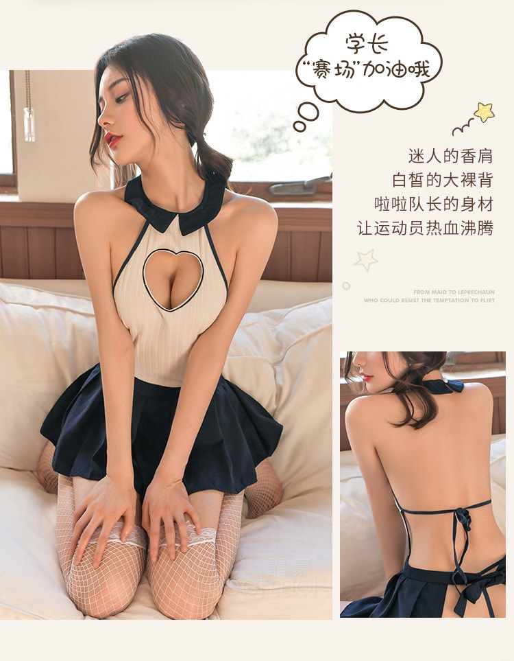 【中國直郵】霏慕 梅花刺繡飾胸高開衩旗袍情趣內衣古典絲絨性感制服