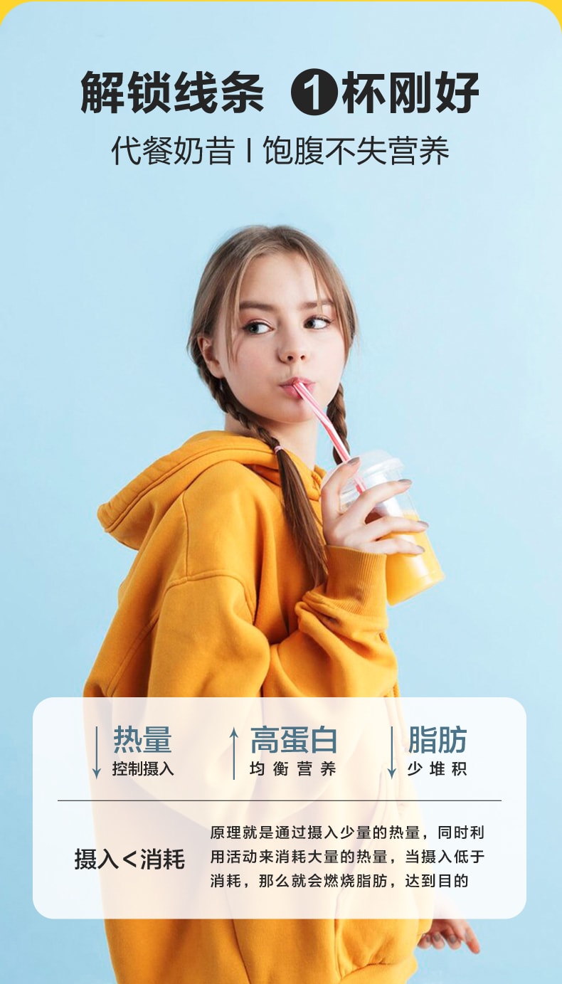 【中国直邮】 白云山 代餐奶昔粉高蛋白代餐饱腹食品早晚餐营养主食速食冲饮抗饿代餐粉 红豆味400g