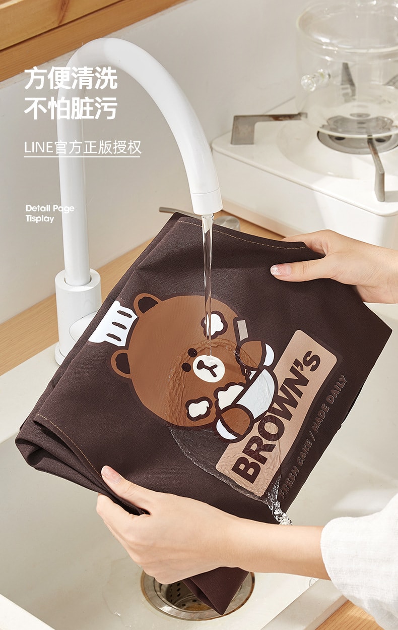 Apron Kitchen Household High-color Value Waterproof Anti-oil Stains Can Wipe The Hands Of Work Clothes Waist Apron Lig