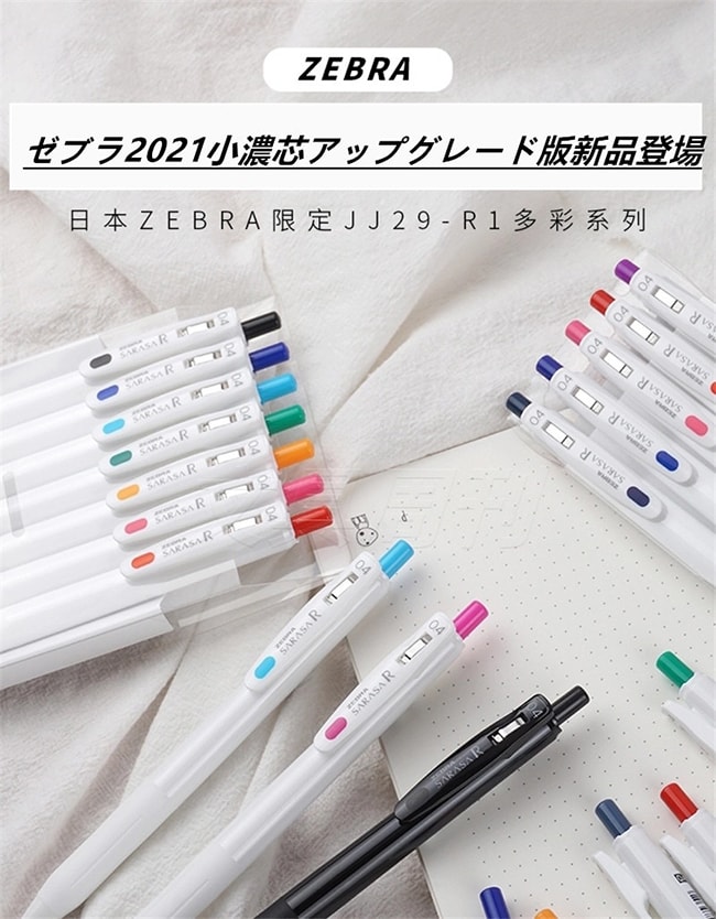 【日本直郵】Zebra斑馬 按動中性筆水性筆0.4mm 紅色 JJS29-R1-R