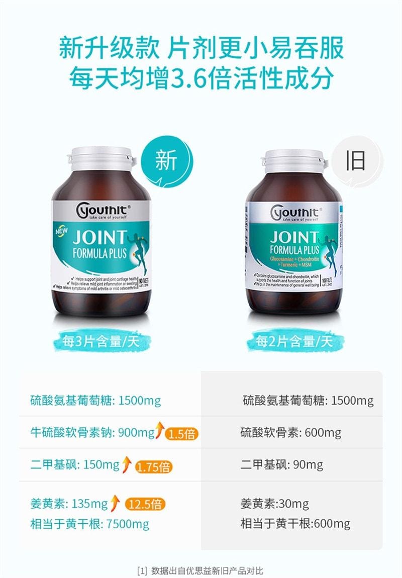 【中国直邮】澳大利亚 优思益 氨糖软骨素复合片 实力护骨 灵活修护 快速缓解疼痛感 90片/瓶