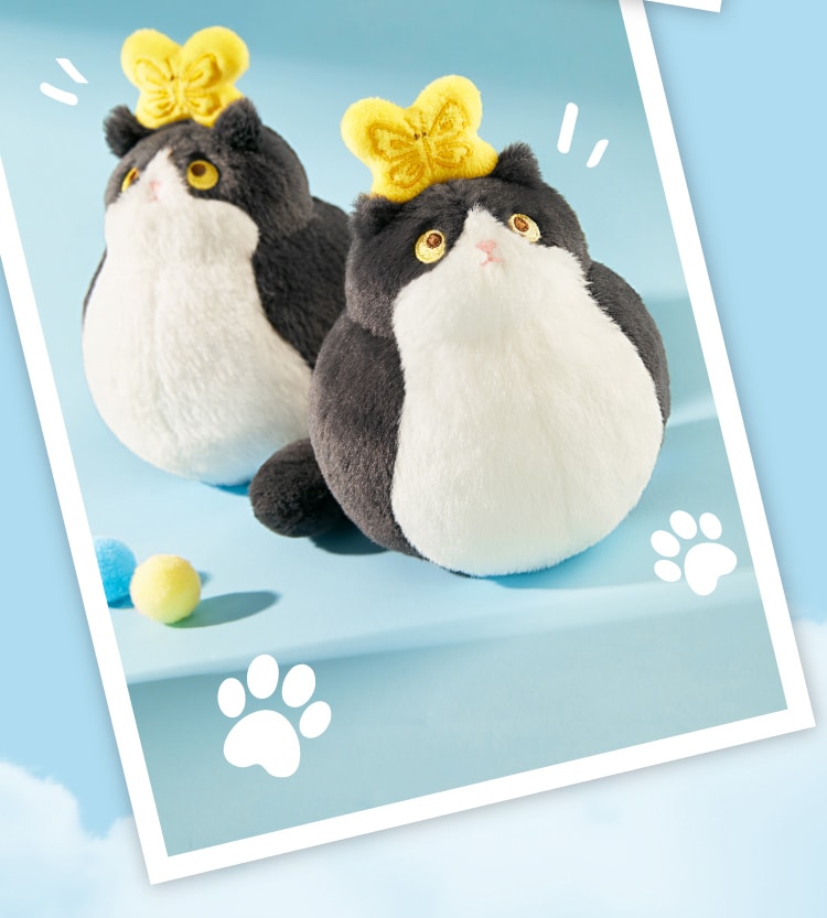 【中国直邮】 故宫淘宝 肥啾萌猫毛绒钥匙扣 包包挂件 情侣玩偶 生日礼物/拉绳驱动/金属挂链/桌面装饰-胖鸟款 1个*|预计到达时间3-4周