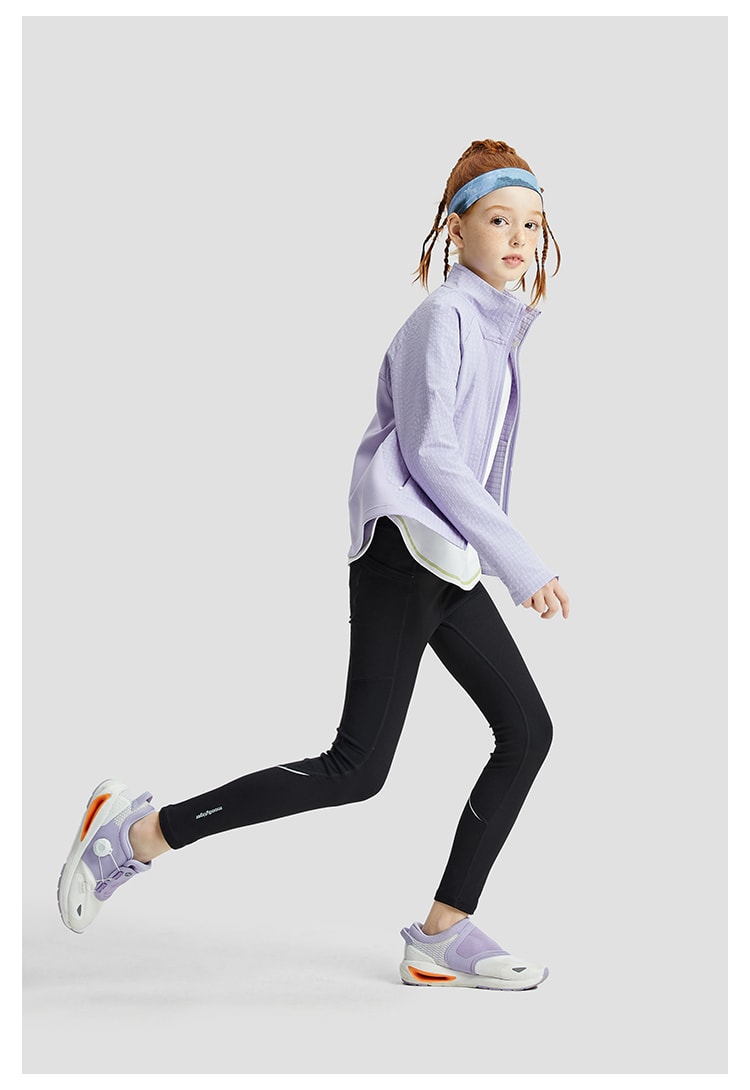 【中国直邮】moodytiger女童Running Power侧袋紧身裤 170cm 炭黑色