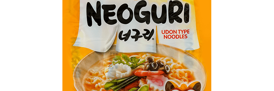 韓國NONGSHIM農心 NEOGURI 小浣熊海鮮麵 烏龍麵 溫和原味 4包入 480g【BTS田柾國同款】