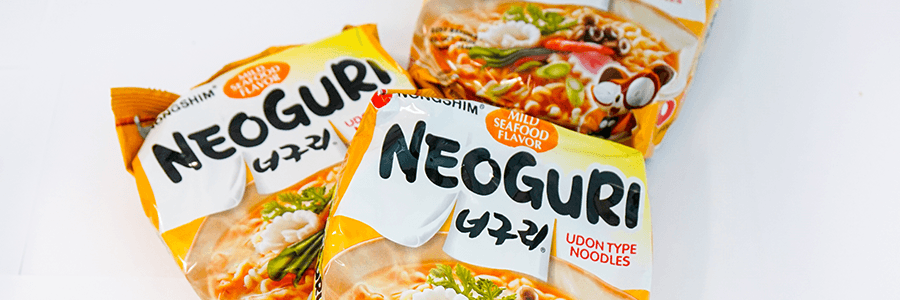 韓國NONGSHIM農心 NEOGURI 小浣熊海鮮麵 烏龍麵 溫和原味 4包入 480g【BTS田柾國同款】