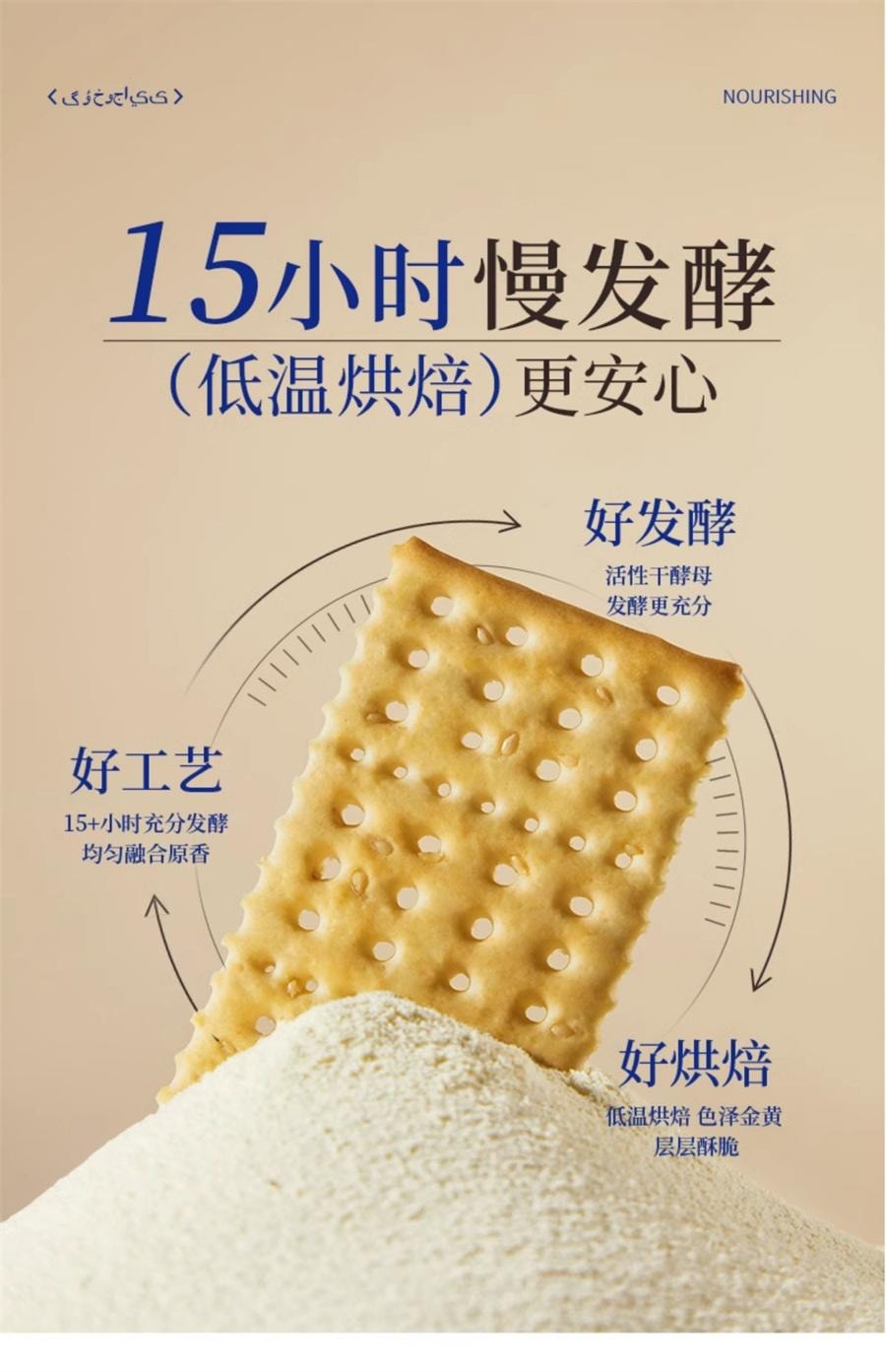 【中国直邮】 谷掌柜 咸驼奶猴头菇苏打饼干养胃零食早餐代餐无蔗糖添加    420g/盒