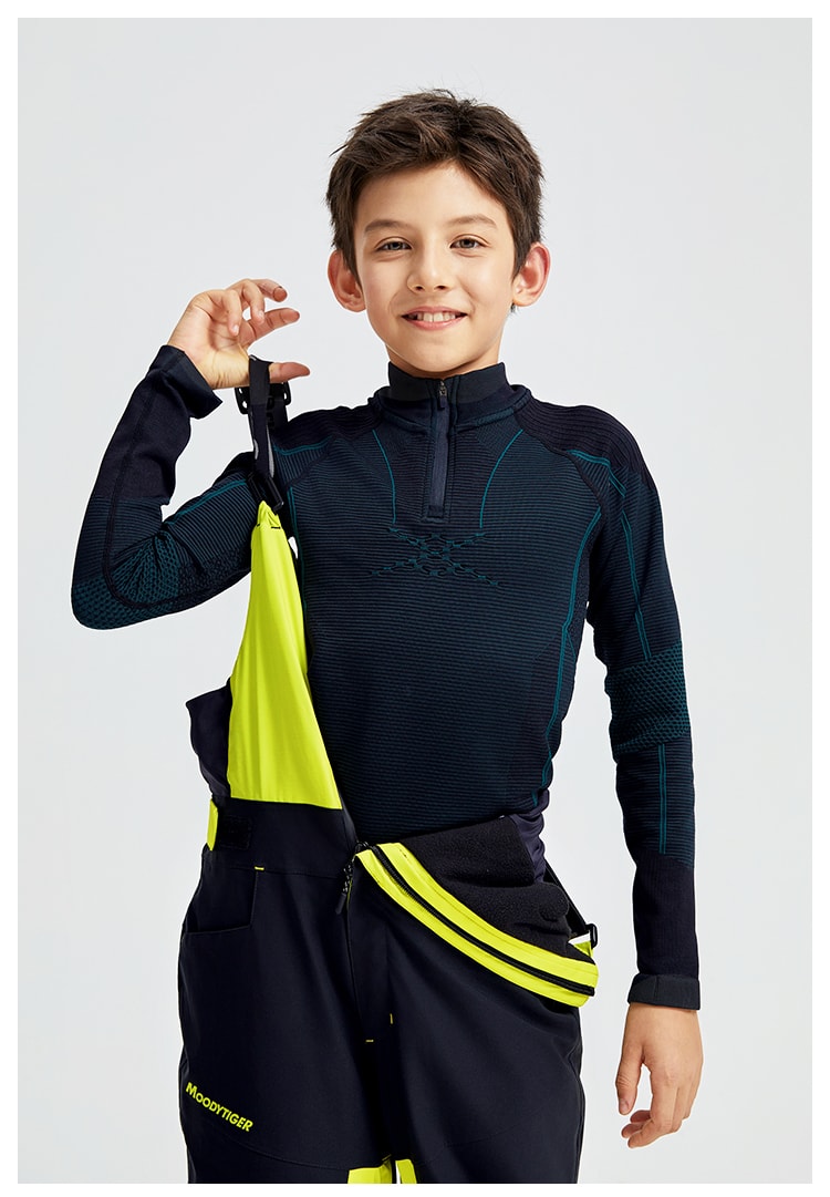 【中國直郵】moodytiger兒童Aurora運動滑雪服 光斕綠 150cm