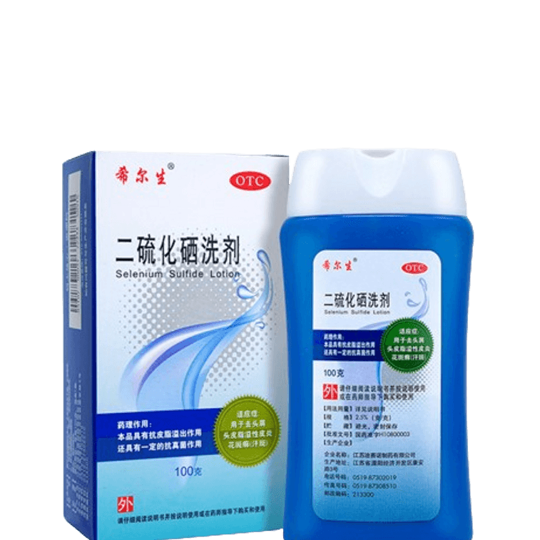 【中國直郵】 希爾生 二硫化硒洗劑脂漏性皮膚炎去頭皮屑毛囊炎洗髮精止癢花斑汗癬 100g*1瓶/盒