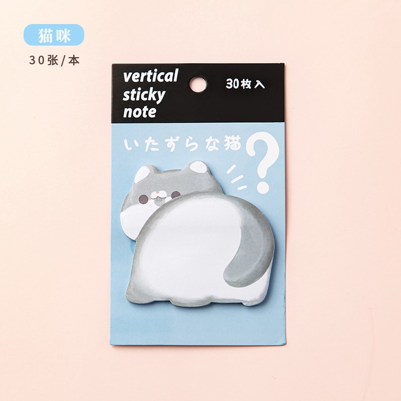 【文具新品】 可愛貓咪 異型便利貼ins韓版卡通便條紙創意便條本可愛-貓咪 1本