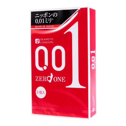 ZERO ONE 001 0.01 Polyurethane Condom 3pcs 1box