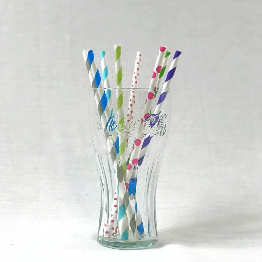 - Biodegradable Paper Straw #Blue
