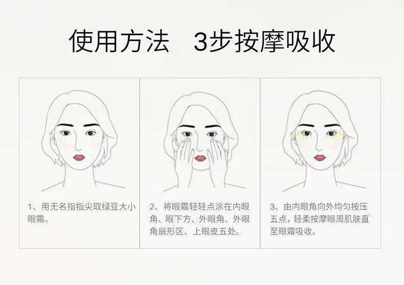 【中國直郵】 優時顏 微笑眼霜 淡紋緊緻眼部精華霜 抗皺淡黑眼圈 熬夜鬆垮救星 18g