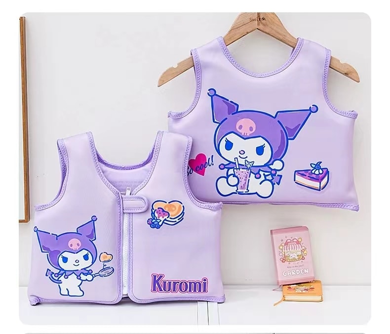【中国直邮】SANRIO 三丽鸥 儿童免充气浮力背心游泳救生衣-库洛米 1件|*预计到达时间3-4周