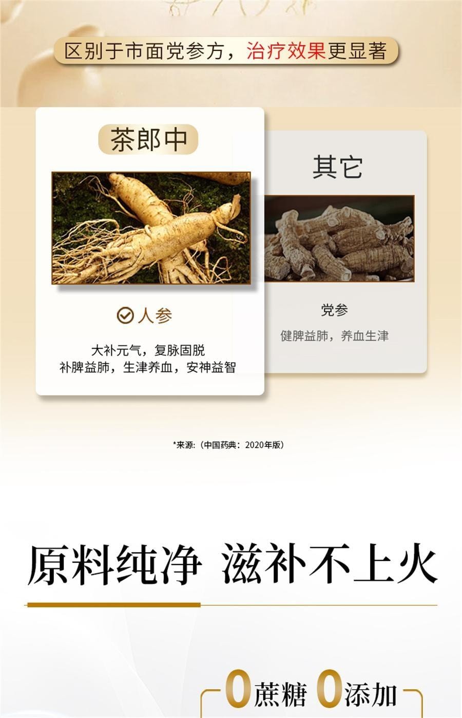 【中国直邮】 茶郎中 生脉袋泡茶 生脉饮人参方补气益气养阴 治疗气阴亏虚 改善流汗过多 4g*18袋/盒