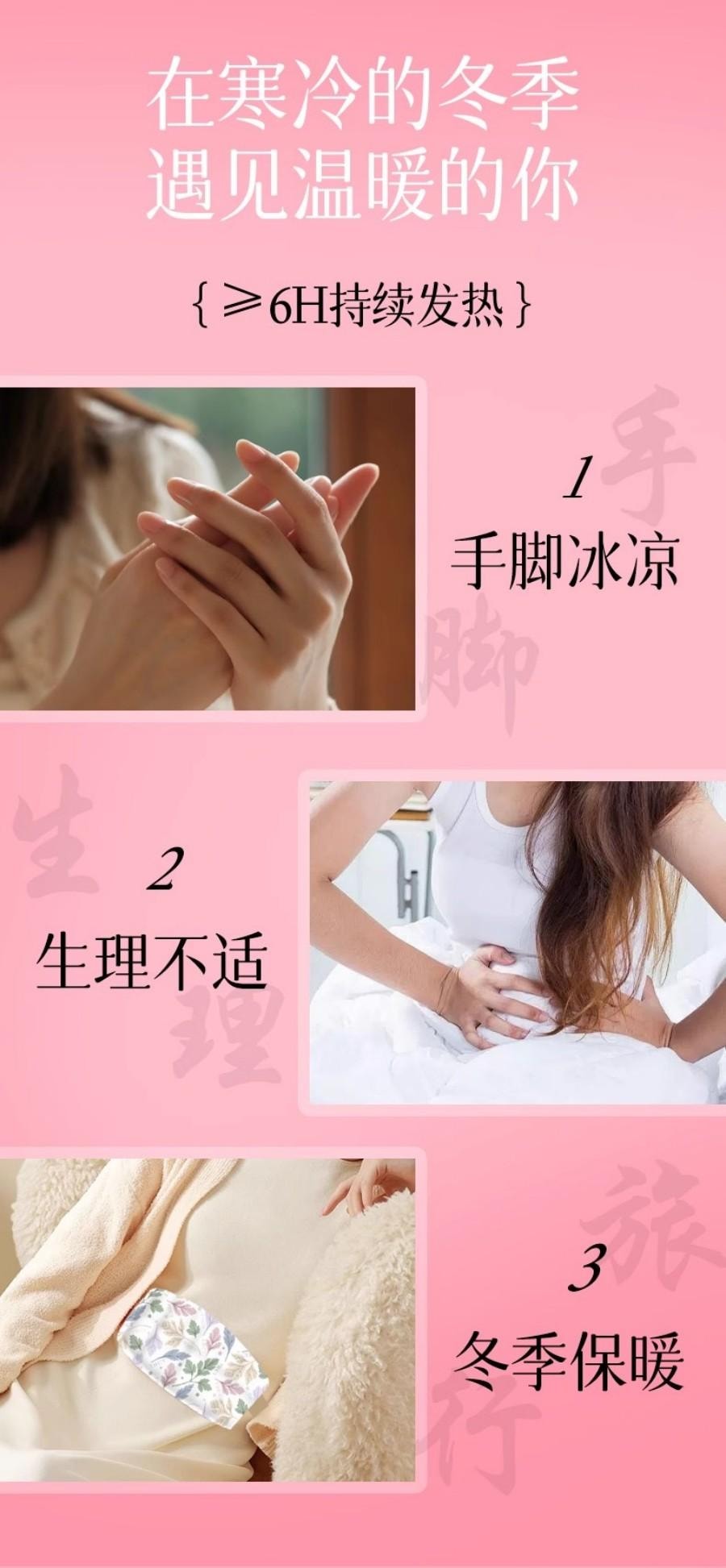 【中国直邮】 童涵春堂 【复旦大学旗下妇幼医院出品】红房子-参参艾暖腹贴女士暖宫驱寒养生(5片/盒)*3盒自发热蒸汽暖护女生用大姨妈暖肚贴【双手呵护的温暖】