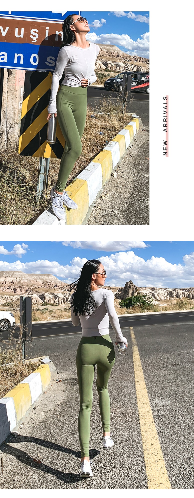 中国直邮 暴走的萝莉 高弹力紧身健身运动裤 瑜伽长裤/黑色#/S