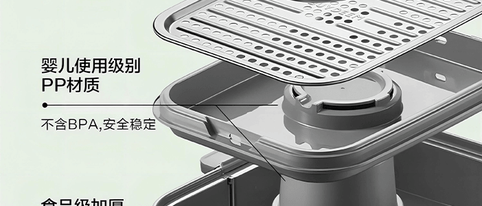 BUYDEEM北鼎 多功能蒸炖锅 隔水蒸炖锅电蒸锅 加大加高不挑餐具 14L G67 双层