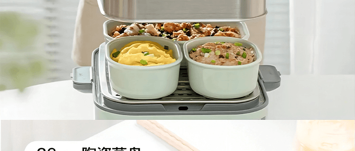 BUYDEEM北鼎 多功能蒸炖锅 隔水蒸炖锅电蒸锅 加大加高不挑餐具 14L G67 双层