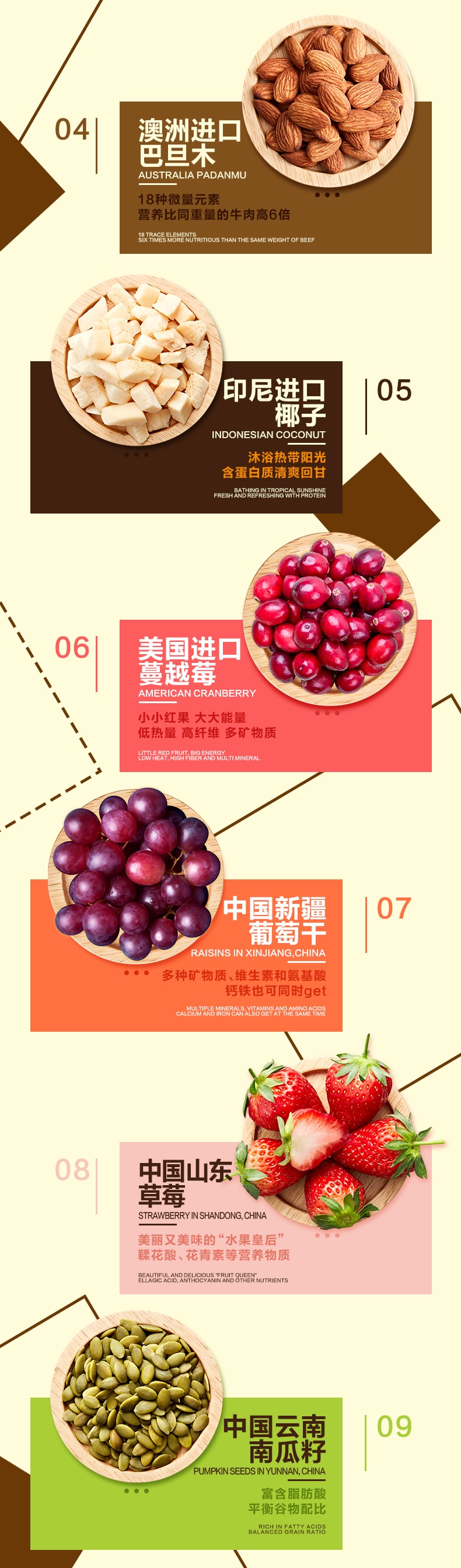 【中国直邮】三只松鼠水果坚果燕麦片 原味 早餐速食懒人代餐即食谷物食品 400g