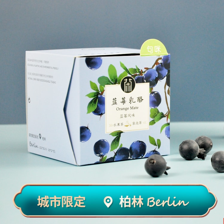 中国浙茶·GOUMI句咪 蓝莓乳酪 原叶茶 袋泡茶 三角茶包独立包装10包30克