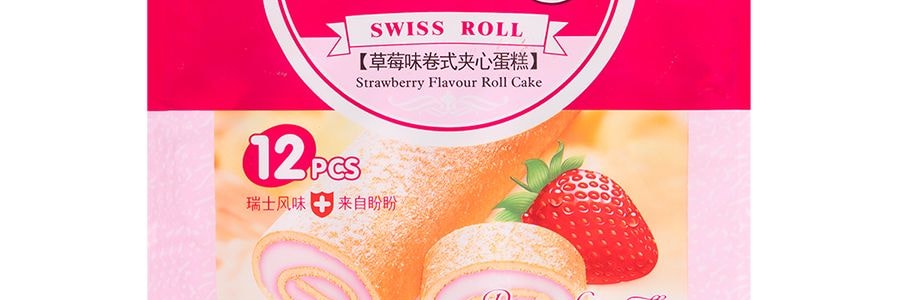 盼盼 瑞士捲 草莓風味 12枚入 240g
