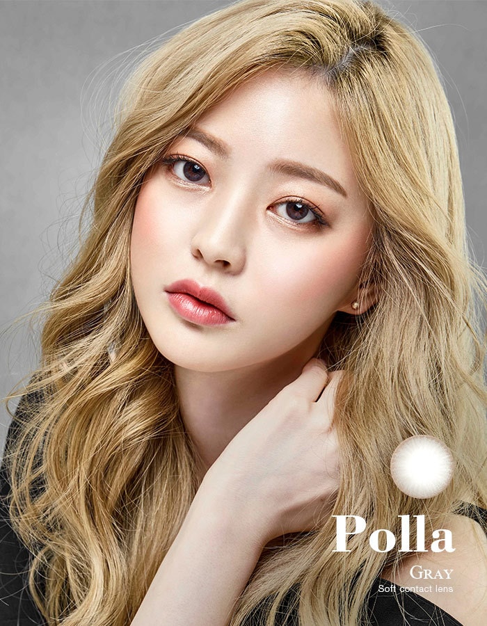 【韩国直邮】 半年抛 Olens灰色Polla Gray 1片装 -1.00(100)
