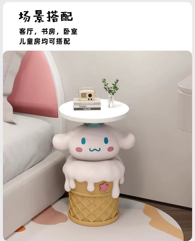 【中國直郵】 FOXTAIL 三麗鷗可愛兒童床頭櫃 女孩男孩房間創意女孩小型卡通床頭櫃 - 美樂蒂 1件丨*預計到達時間3-4週