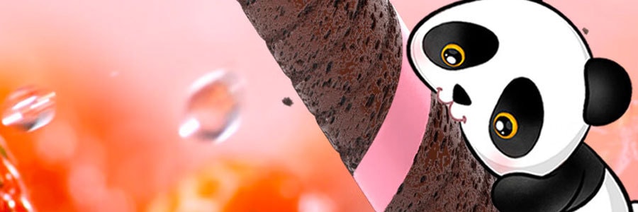 【超萌超可爱熊猫限定款】大陆版奥利奥OREO 巧脆卷 夹心蛋卷饼干 红颜草莓味 55g