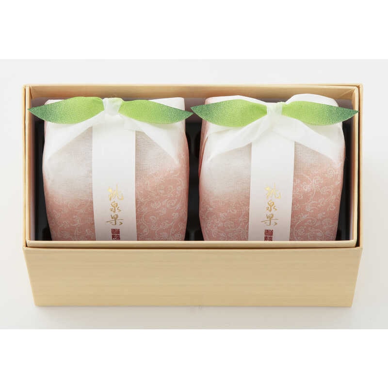 【日本直郵】日本傳統與菓子老舖 源吉兆庵 夏季限定 桃子泉果 日本高級白桃大顆果凍 2枚裝