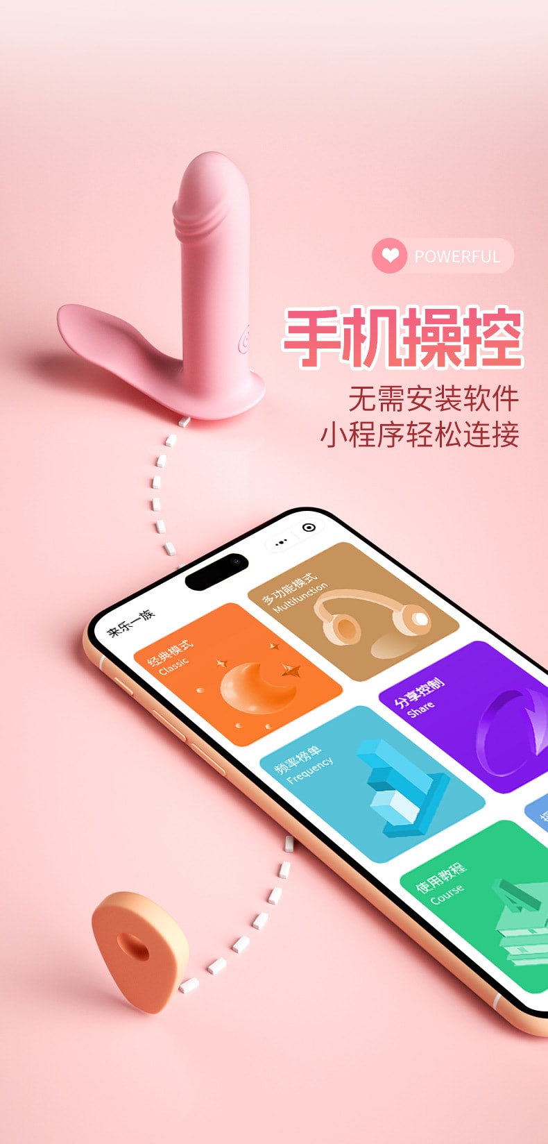 【中国直邮】来乐LILO 小妮子穿戴震动异地遥控女用器具阴蒂刺激自慰玩具