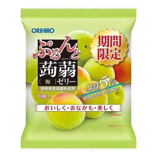 日本ORIHIRO雪國 梅子蒟蒻膠原蛋白果凍 6個入