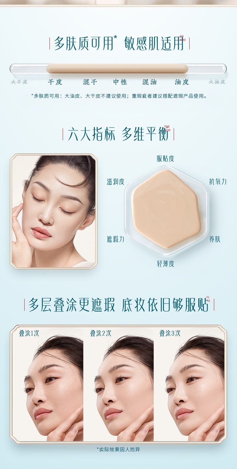 【中国直邮】花西子四象平衡粉底液 傣族版-N20暖玉净(黄调白皙色) 1pcs