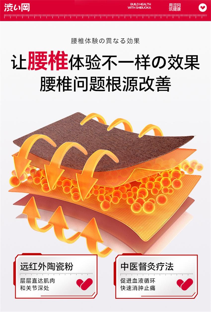 【中國直郵】 澀岡 腰肌勞損專用膏藥貼 遠紅外線消炎腰間椎間盤突出腰痛間盤止痛藥貼 10貼/盒(腰肌勞損專用)
