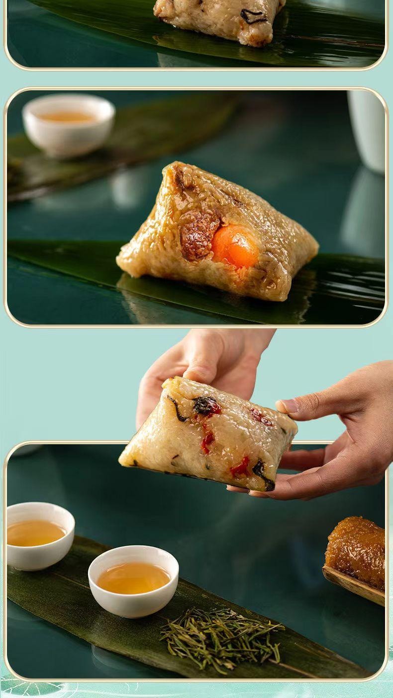 悟实 端午健康粽 红袍豆沙粽 杂粮轻食 低脂无糖 100g*2个