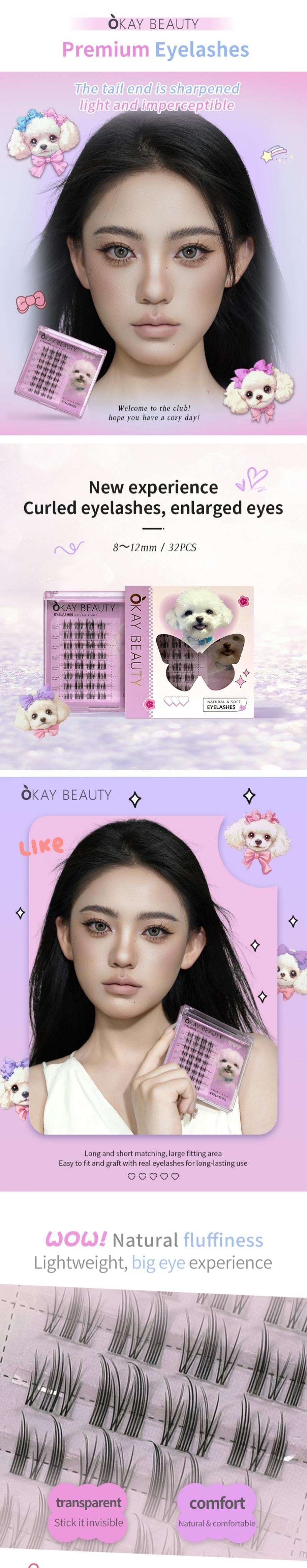 OKAY BEAUTY 假睫毛 Four漫畫睫 贈送膠水鑷子