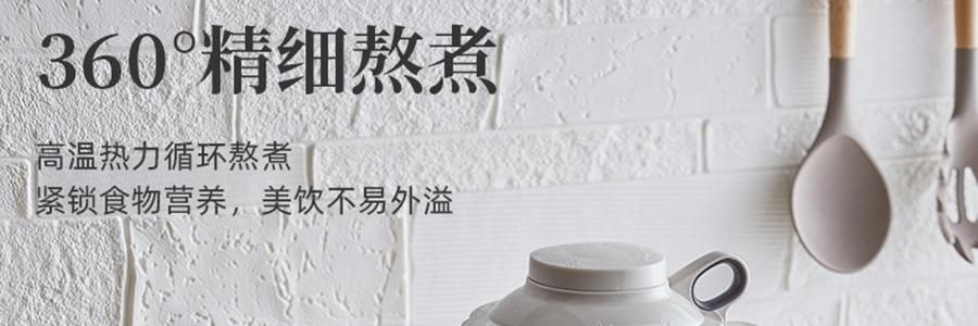 BEAR小熊 破壁机豆浆机搅拌机 自动清洗 中途加料 海盐灰白 