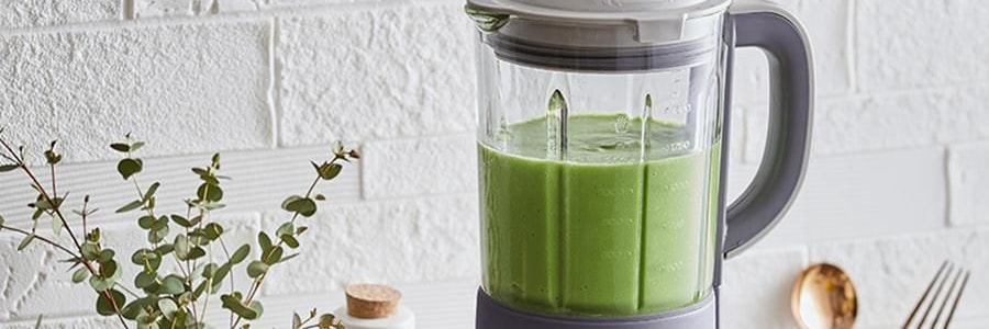 BEAR小熊 破壁机豆浆机搅拌机 自动清洗 中途加料 海盐灰白 