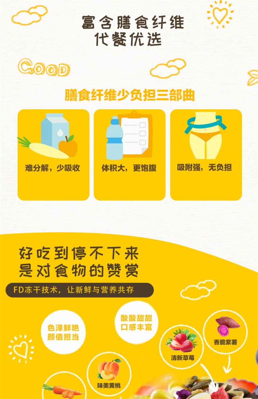 【中國直郵】五穀磨坊 奇亞籽即食水果麥片穀物營養代餐速食懶人 280g/盒