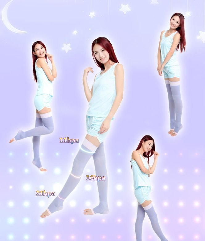 日本DR.SCHOLL 纤腿袜睡眠型长筒袜 美体工具纤腿袜子 #M Size