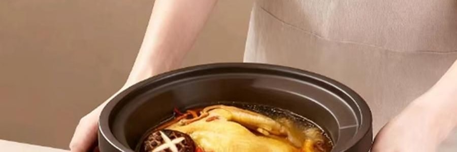 ZENO 紫砂电炖锅 多功能电砂锅电炖盅 煲汤锅炖汤锅 4L-ZSD-406U【限量送磁力搅拌咖啡杯】