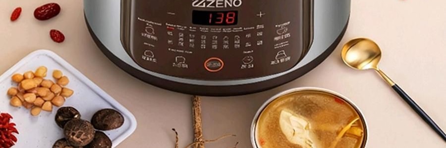 ZENO 紫砂电炖锅 多功能电砂锅电炖盅 煲汤锅炖汤锅 4L-ZSD-406U【限量送磁力搅拌咖啡杯】