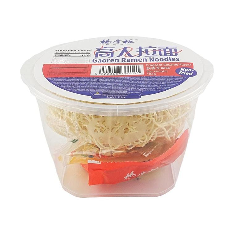 【中國直郵】 楊掌櫃 高人拉麵 泡麵泡麵 飄香芝麻味 182g 【超濃鬱麻醬 北方人DNA動了】