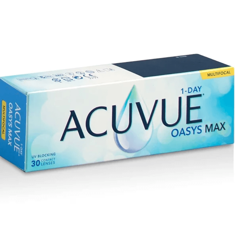 【韩国直邮】韩国 ACUVUE OASYS MAX 透明片防蓝光硅胶 日抛 30片 -3.75(375)