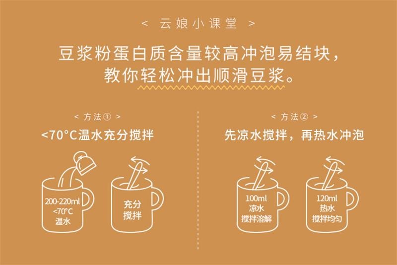 【中国直邮】  云娘食记 红枣豆浆粉高蛋白不添加白砂糖桂圆枸杞早餐冲泡即食代餐 280g*1盒