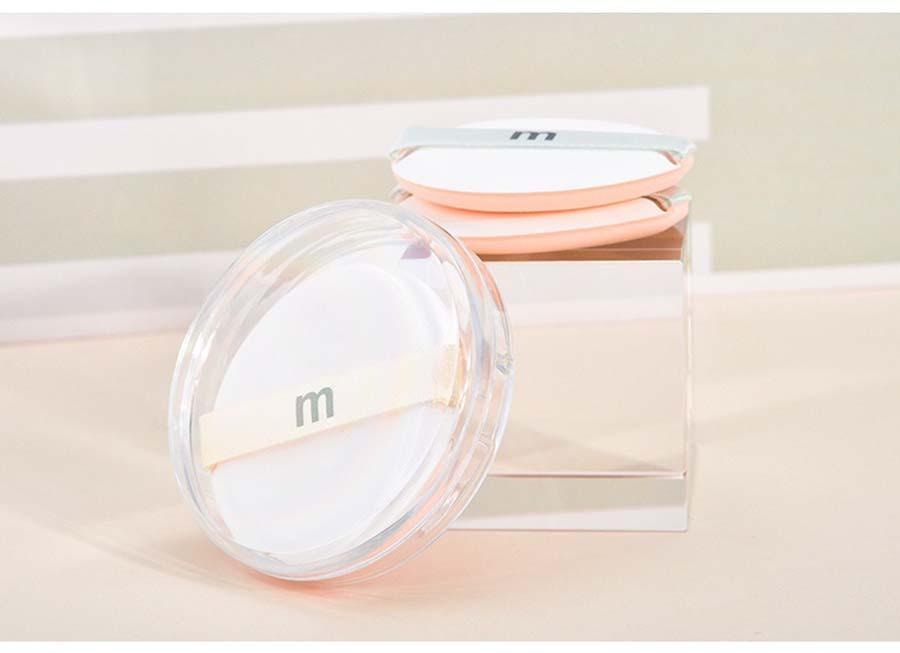 玛莉安 【官方授权旗舰店】亲肤干湿两用 细腻圆形气垫粉扑 2个装 赠送收纳盒一个