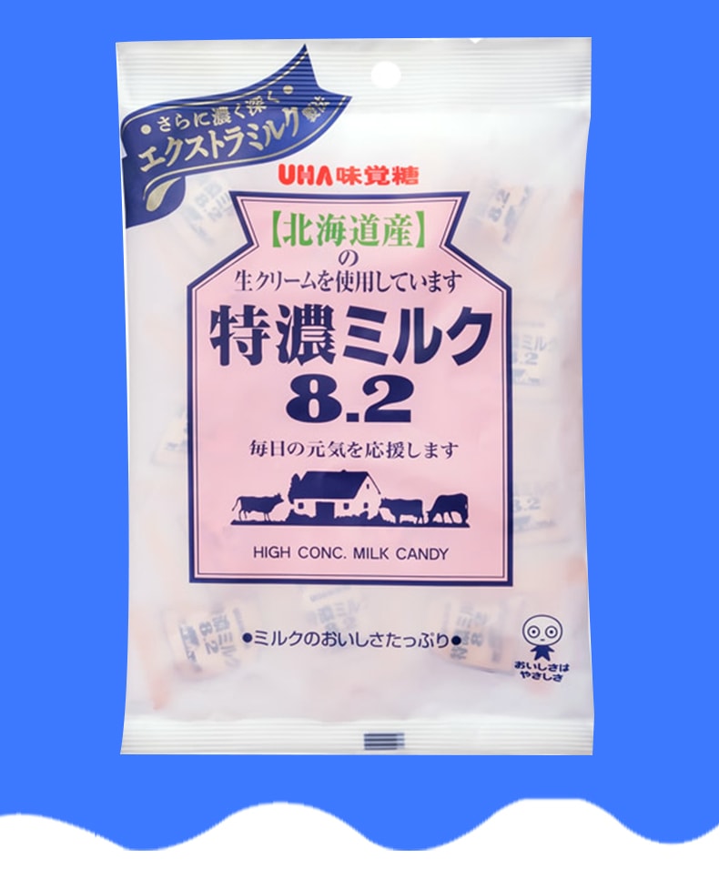 【日本直邮】日本悠哈/UHA味觉糖 特浓牛奶糖8.2北海道产奶油使用 88g