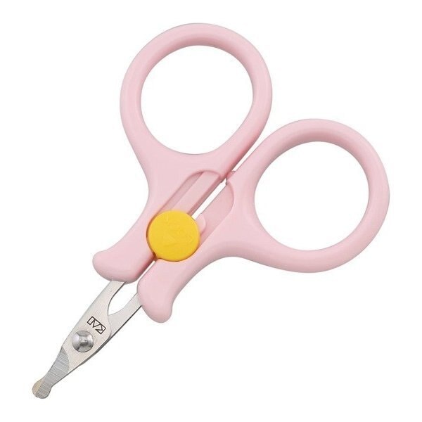 日本 KAI 贝印 婴儿指甲刀/指甲剪(带安全锁) 1pc #粉紅甜心